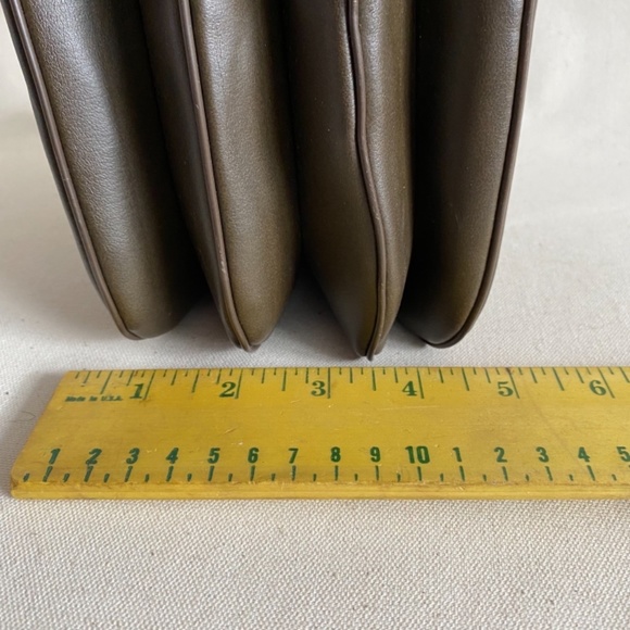 Vintage Meyers Purse Accordian Brown Bamboo Handle Tiki Mid Century Handbag - Picture 13 of 14